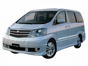 Коврики в салон (2 ряда) Toyota Alphard I 2002-2008 (Правый руль) 8 мест. Гибрид*